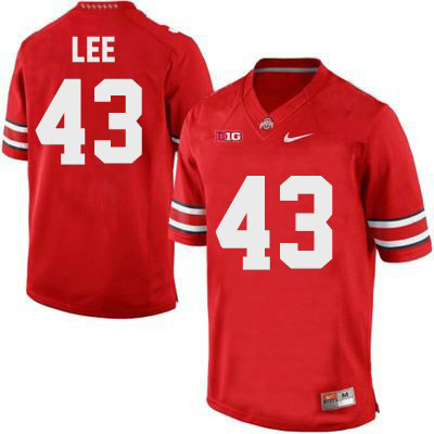 Men's NCAA Ohio State Buckeyes Darron Lee #43 College Stitched Authentic Nike Red Football Jersey KB20Q44JW